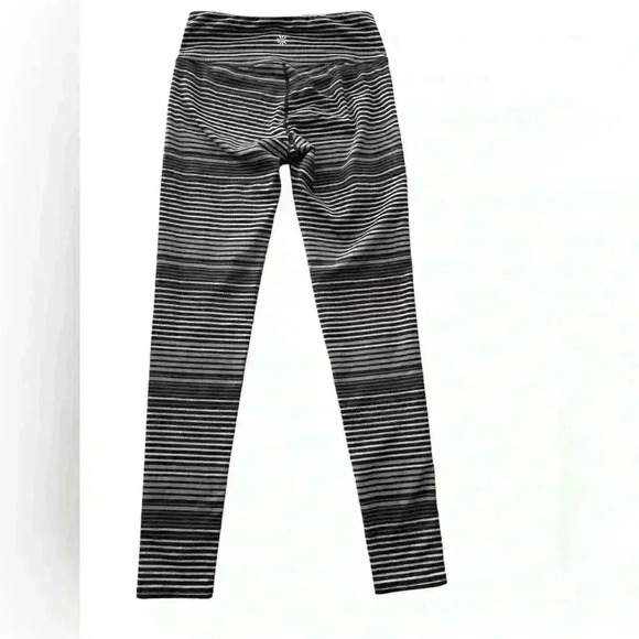 Athleta Colorblock Black/Gray Stripe‎ Chaturanga Tight - Picture 1 of 7